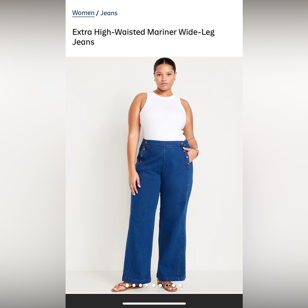 Extra High-Waisted Mariner Wide Leg jeans from Old Navy Sz 12